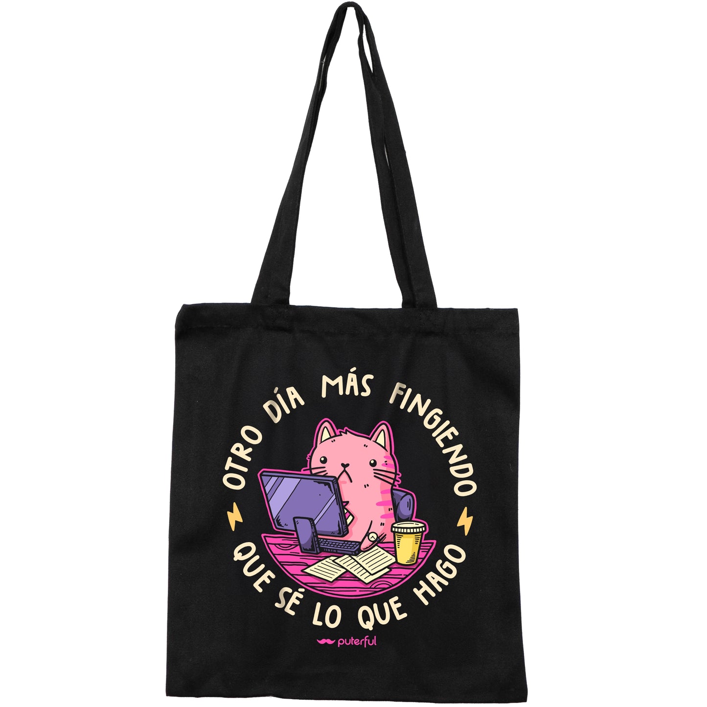 Tote Bag Negra - Otro día más