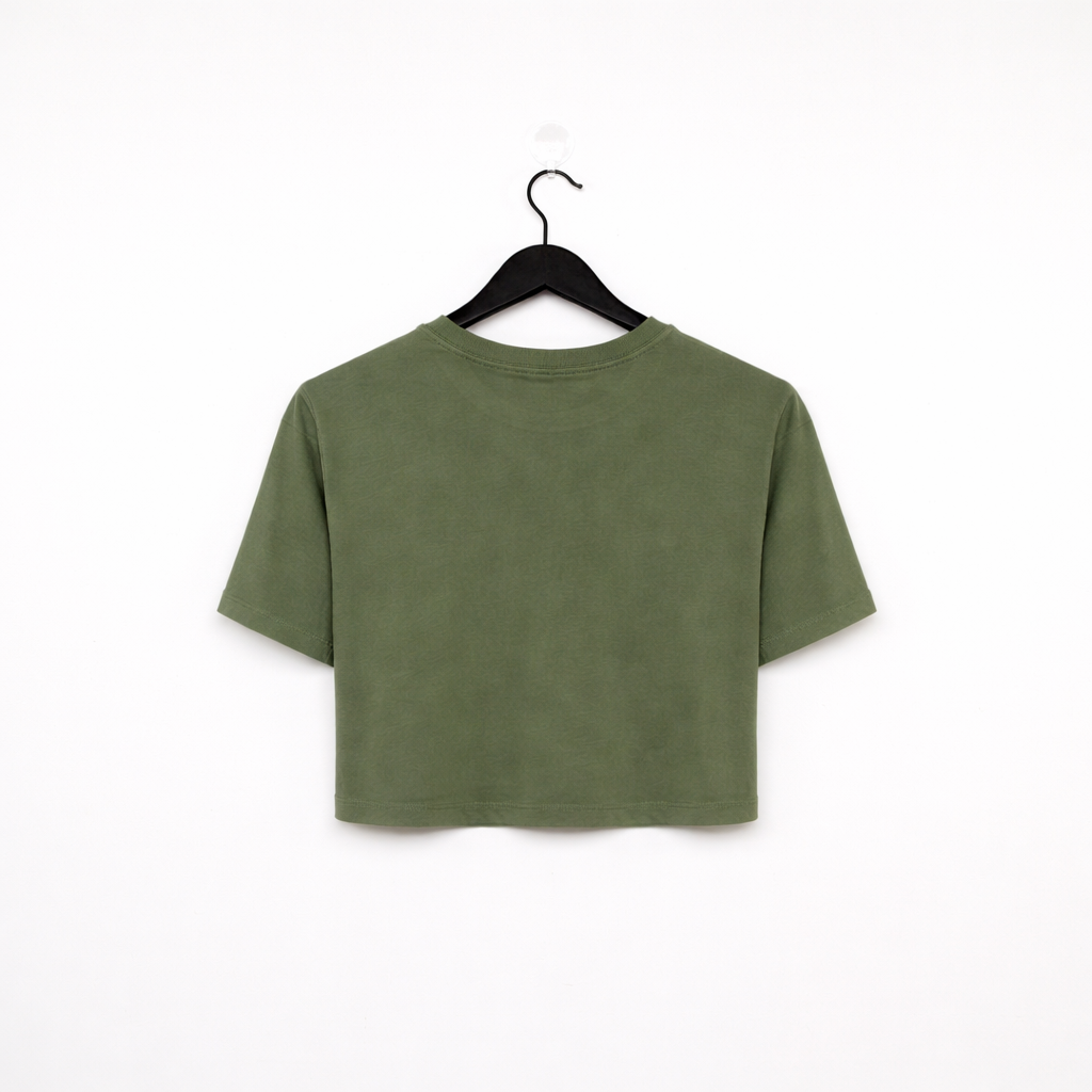 Camiseta crop top - Una lloradita - Verde