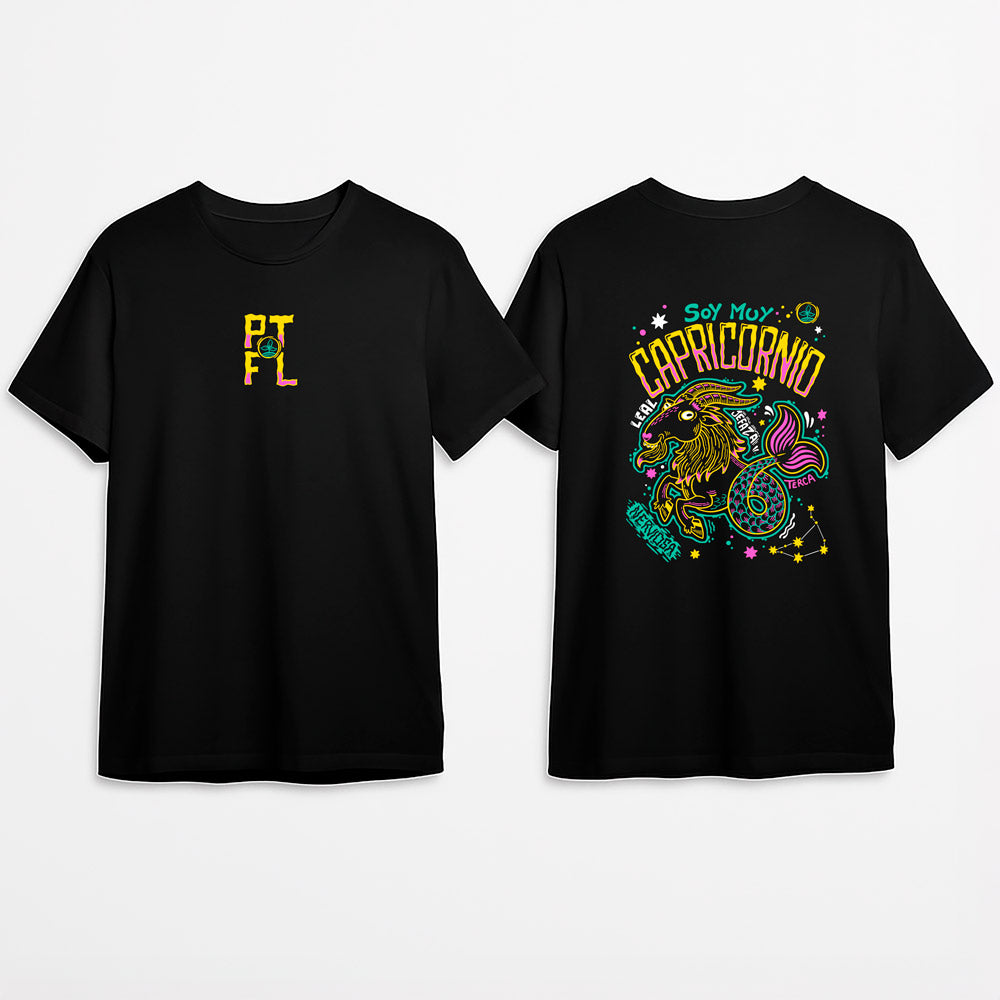 Camiseta PTFL Negra – ZODIACO Capricornio