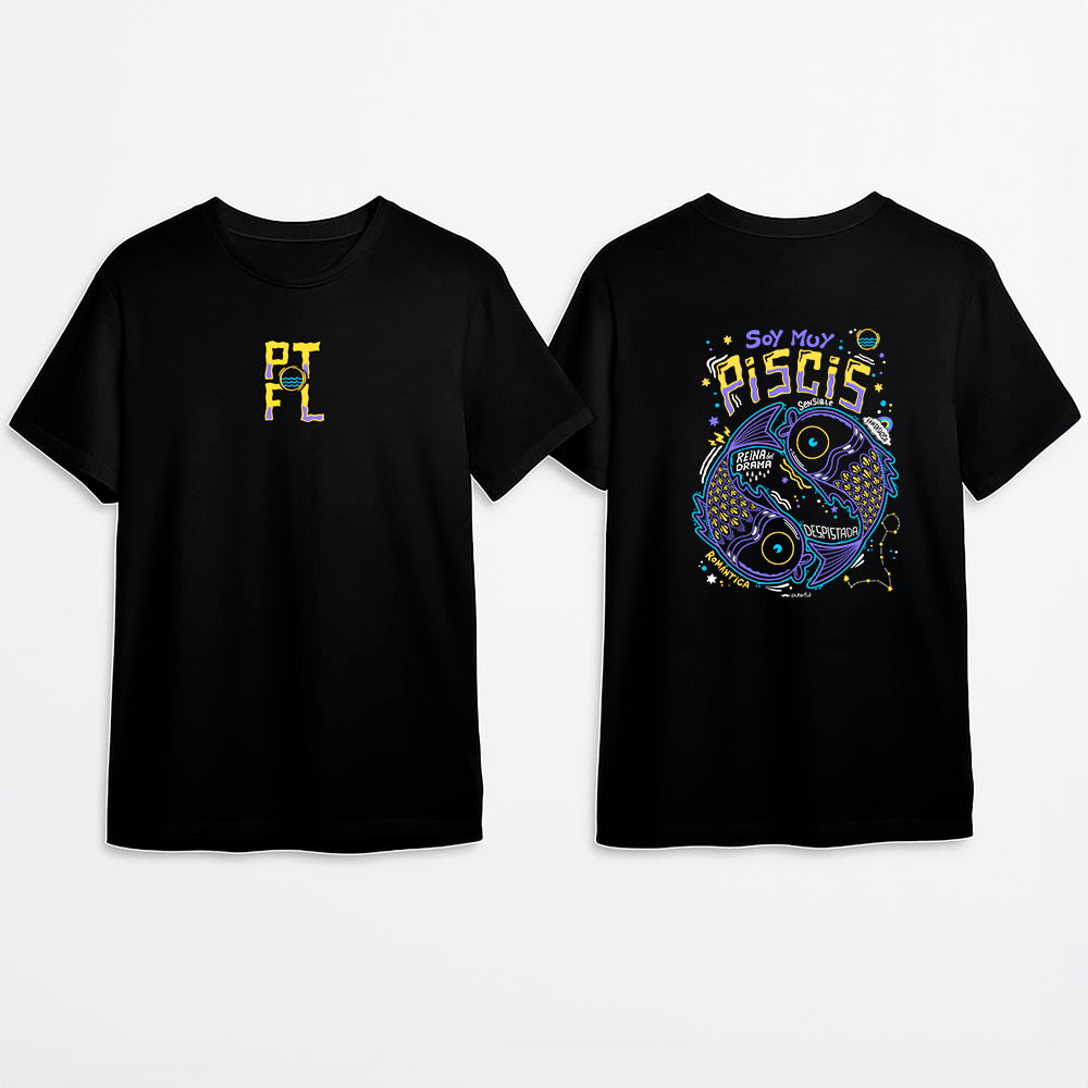 Camiseta PTFL Negra – ZODIACO Piscis