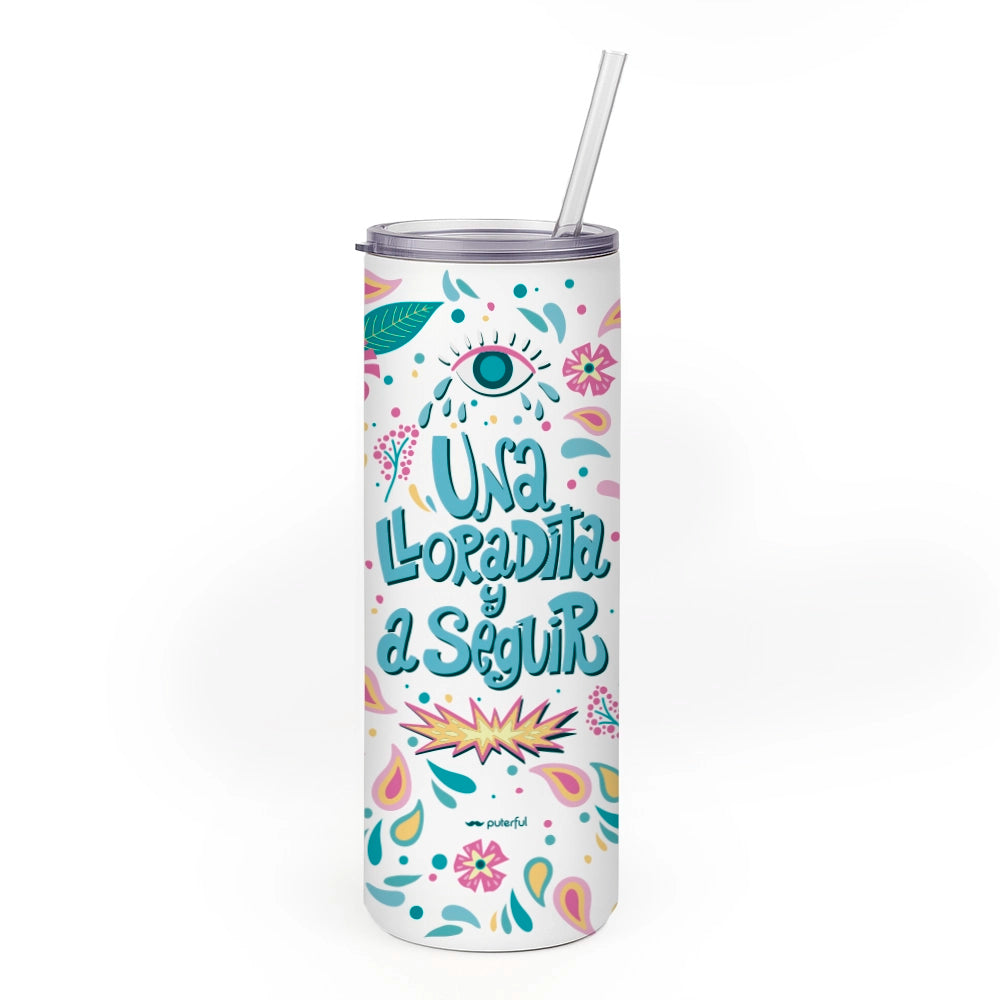Vaso térmico con pajita – Una lloradita