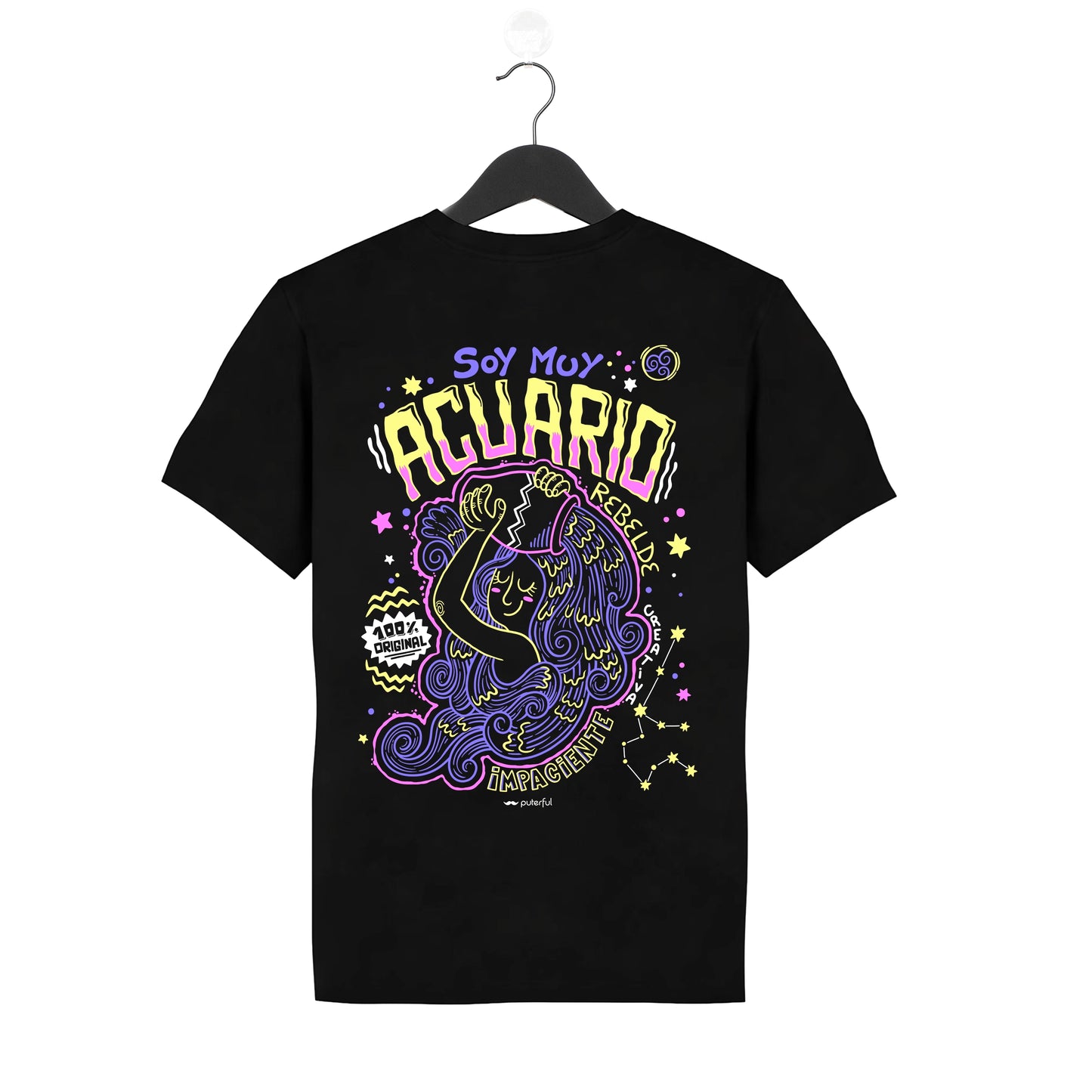 Camiseta PTFL Negra – ZODIACO Acuario