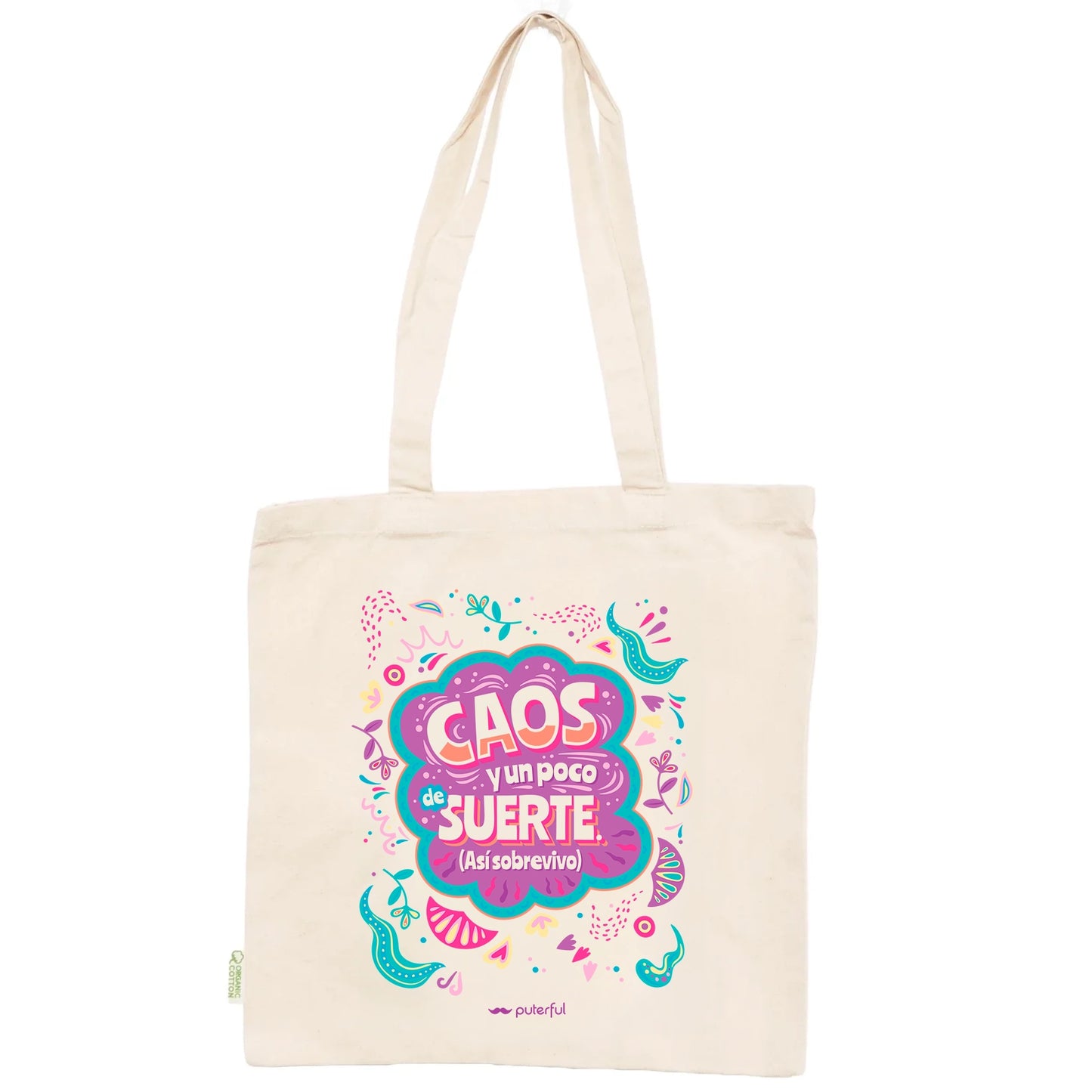 Tote bag Natural - Caos y un poco de suerte