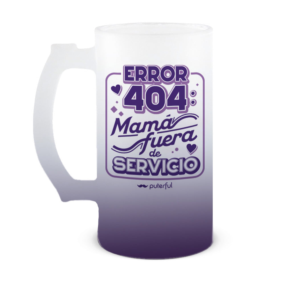 Jarra Cerveza 500ml morada – Mamá fuera de servicio