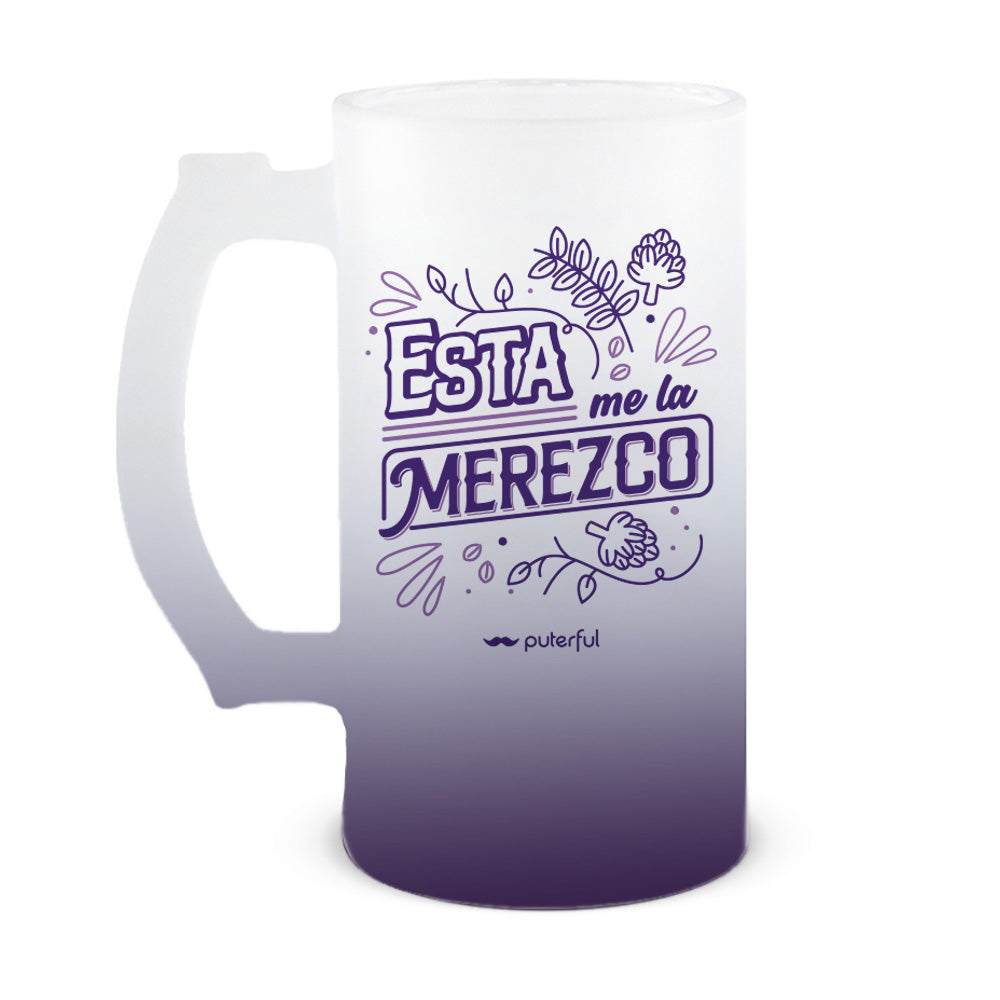 Jarra Cerveza 500ml morada – Esta me la merezco