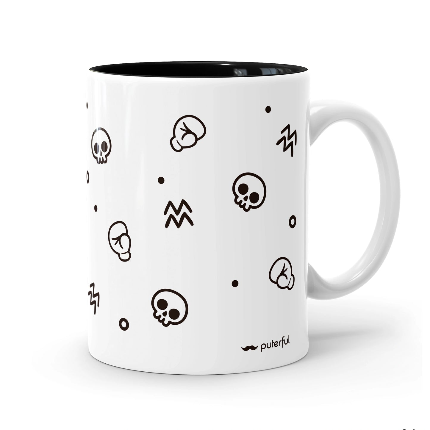 Taza Minimal – O te relajas o te parto la taza en la cabeza