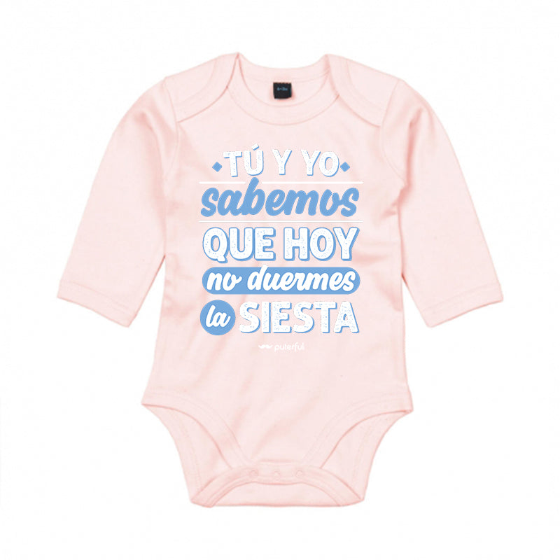 Body manga larga - Siesta - Rosa