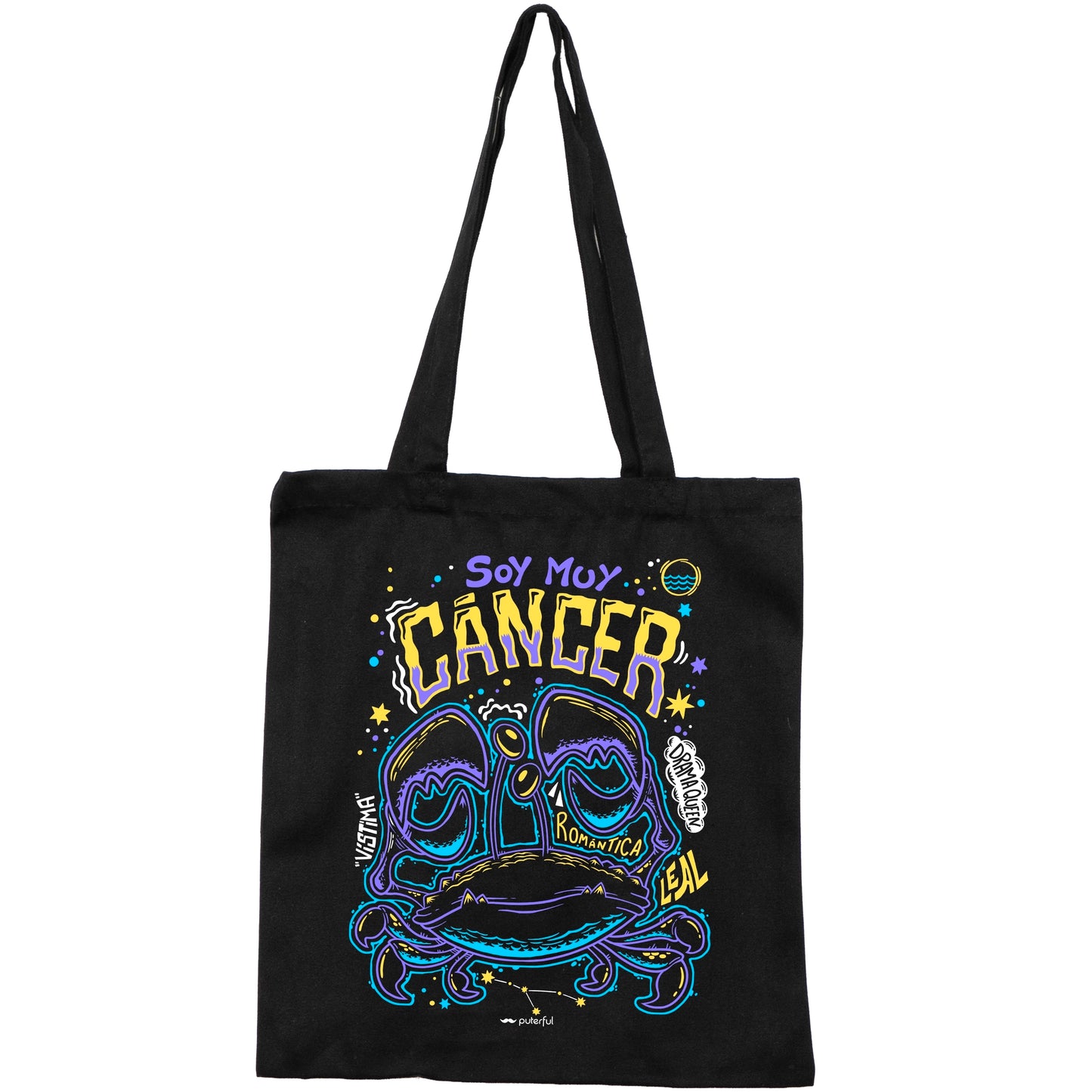 Tote Bag Negra - Cáncer