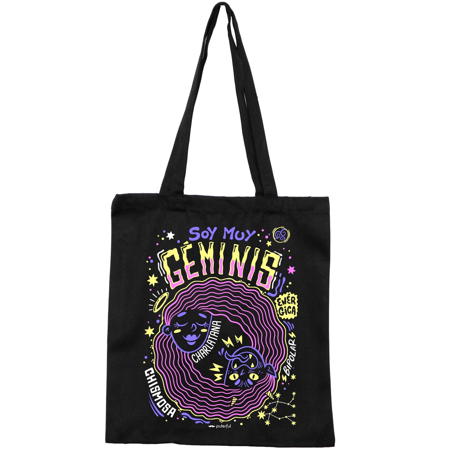 Tote Bag Negra - Géminis