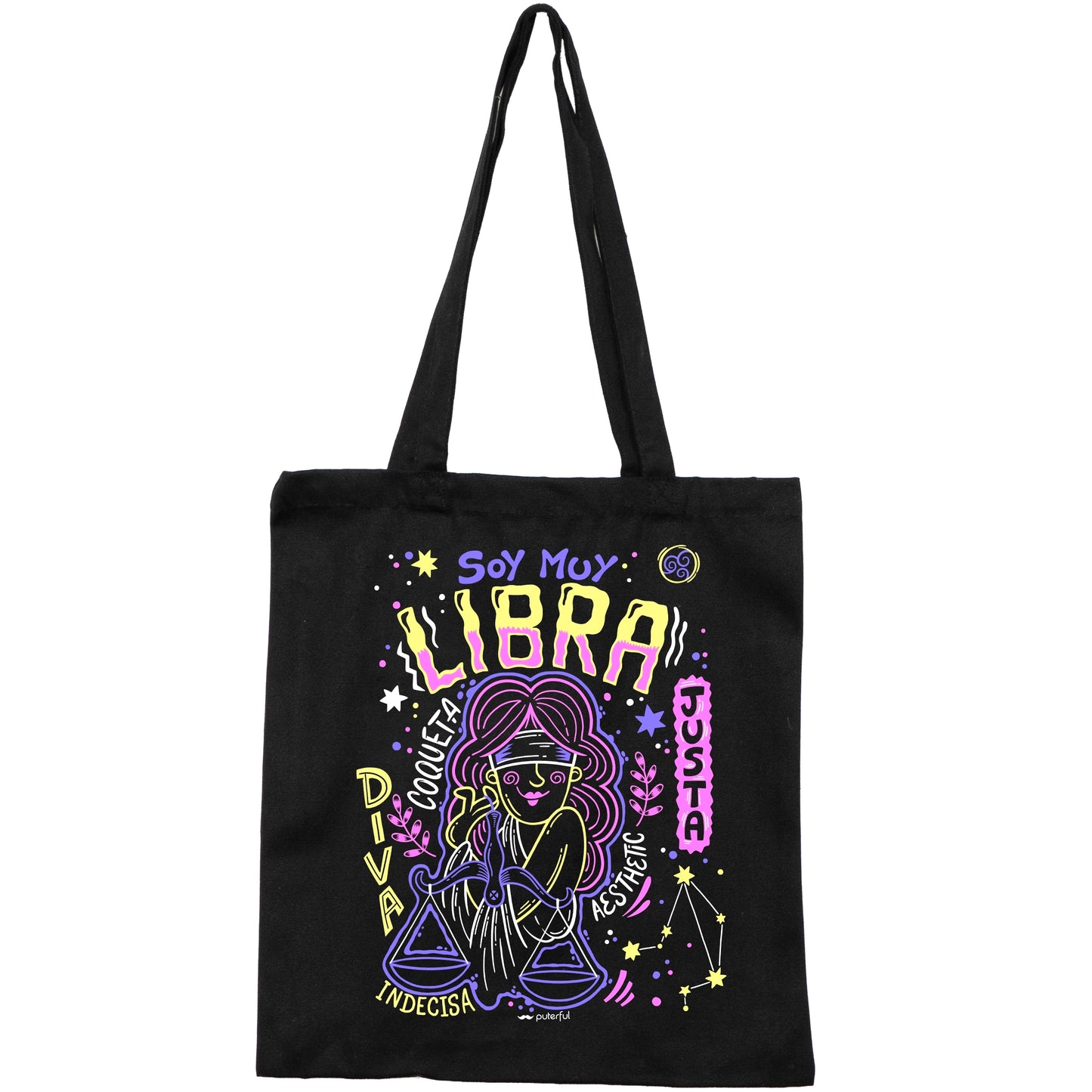 Tote Bag Negra - Libra