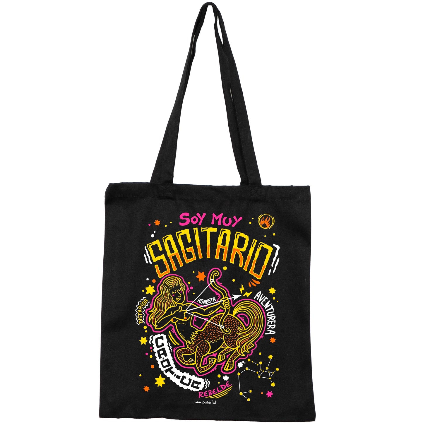 Tote Bag Negra - Sagitario