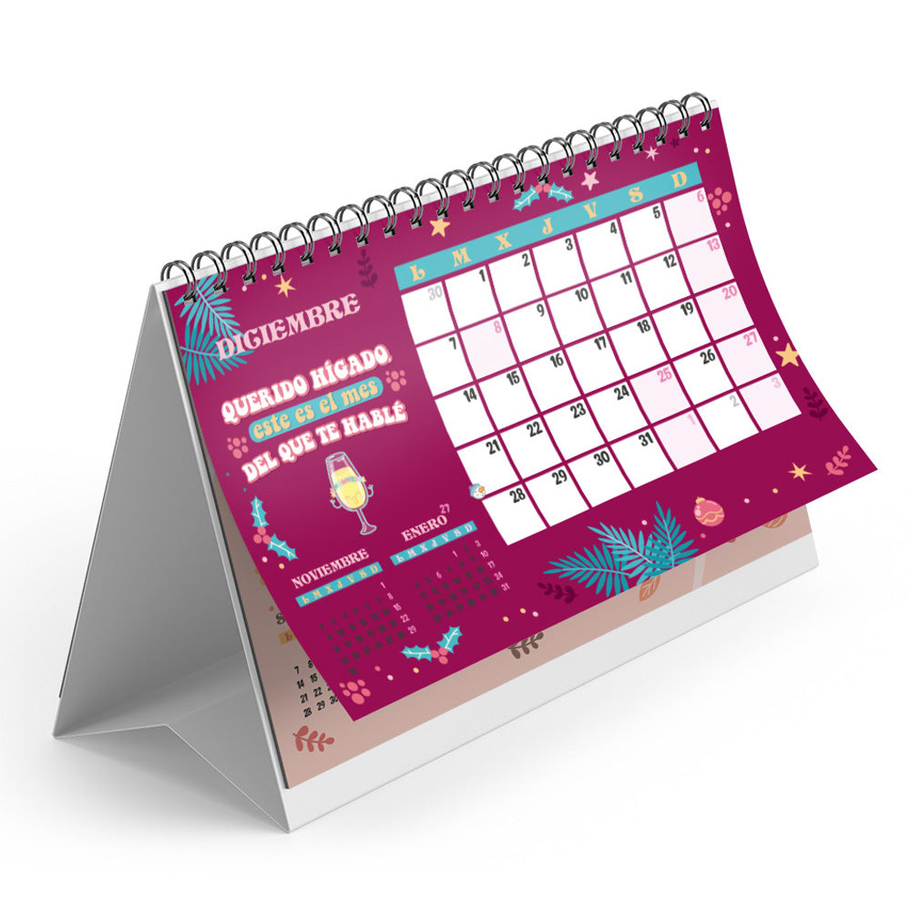 Calendario sobremesa 2026 – Necesito seis meses