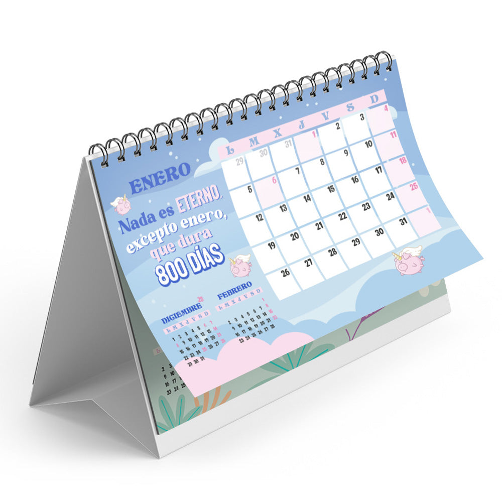 Calendario sobremesa 2026 – Necesito seis meses