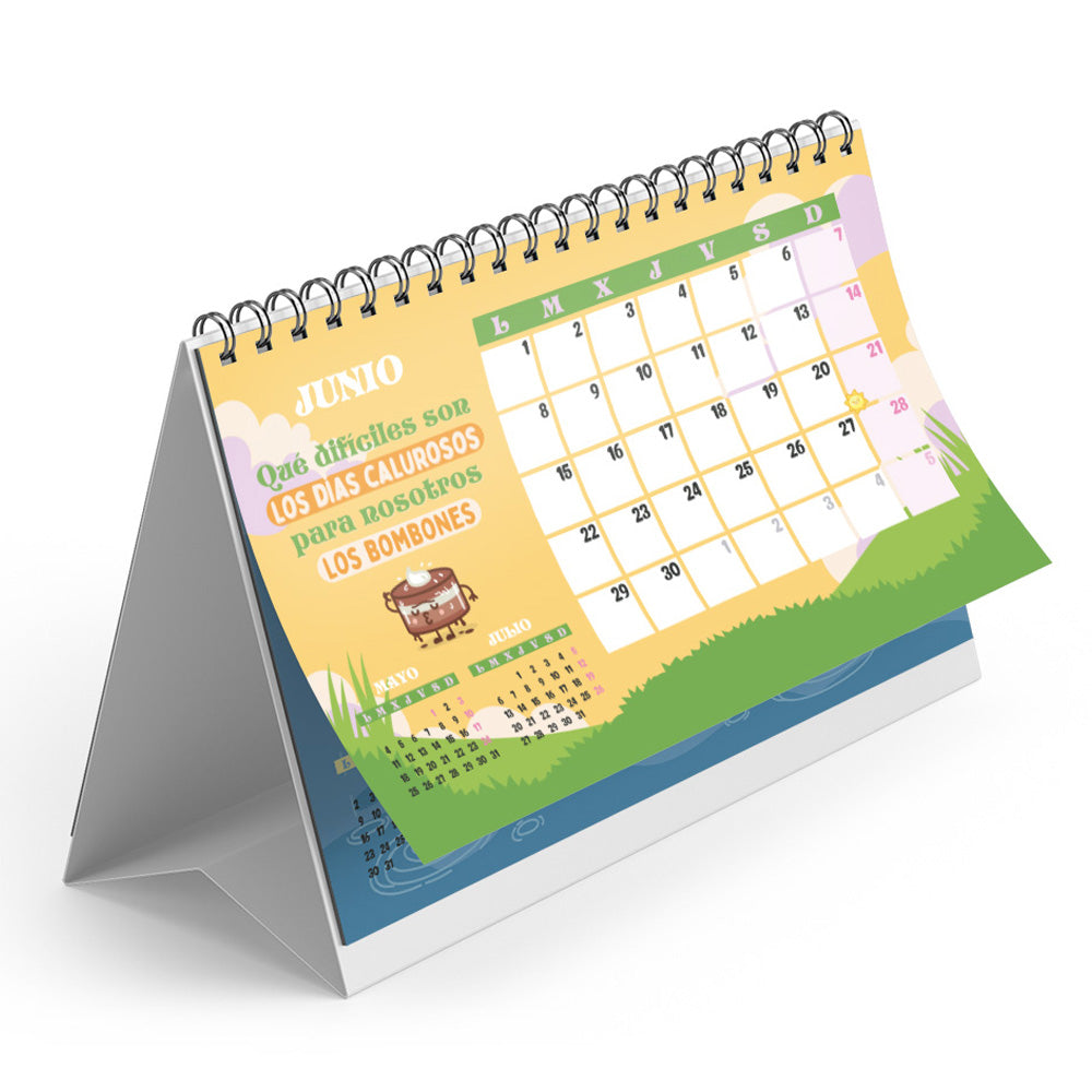 Calendario sobremesa 2026 – Necesito seis meses