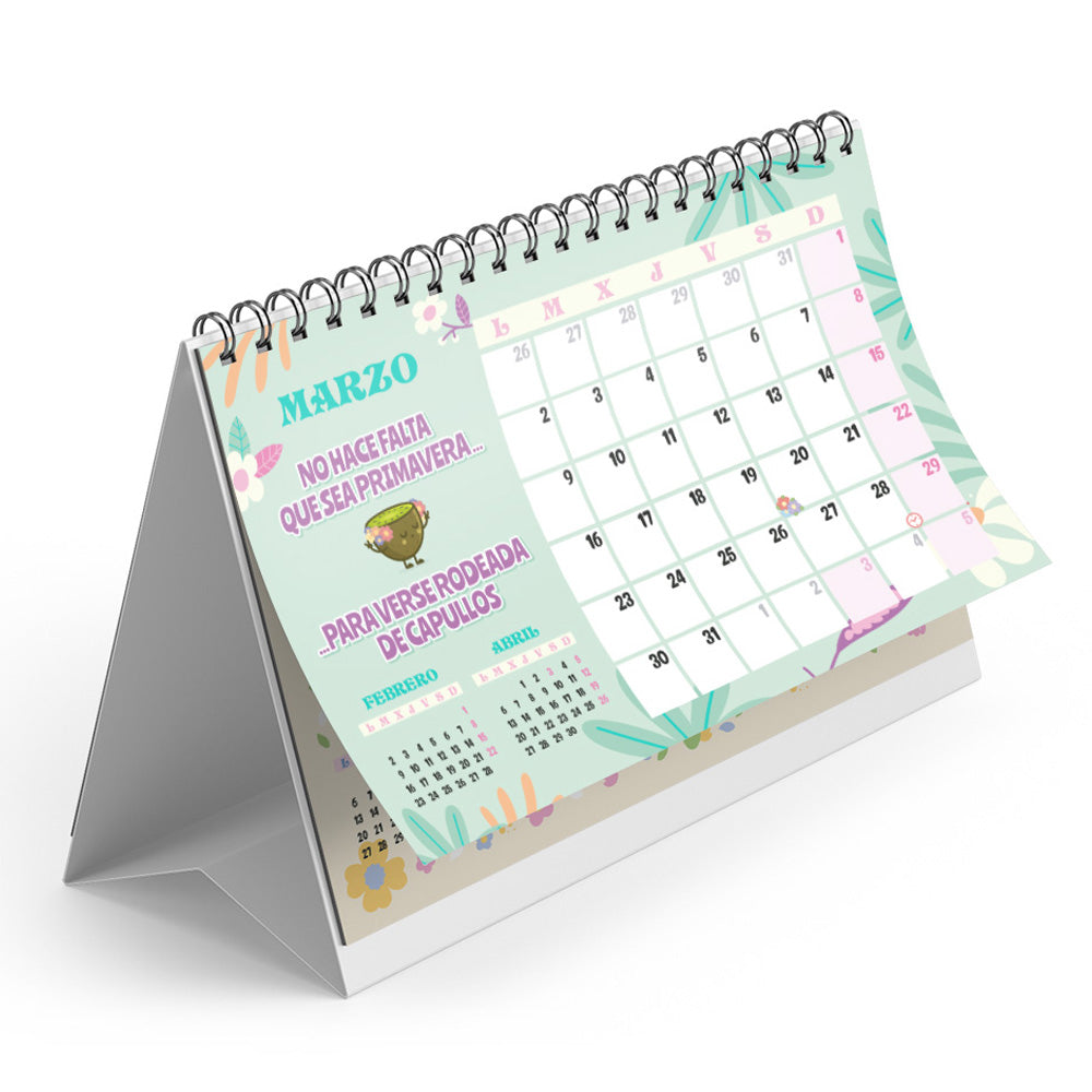 Calendario sobremesa 2026 – Necesito seis meses