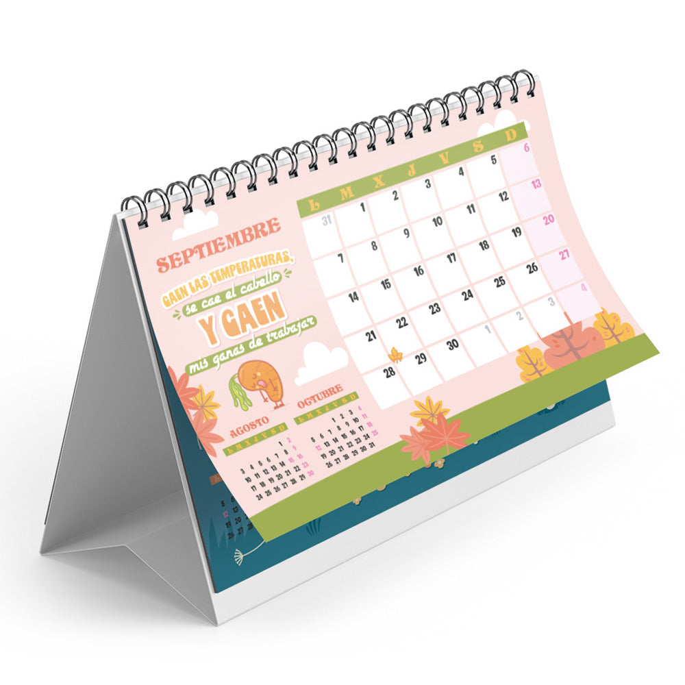 Calendario sobremesa 2026 – Necesito seis meses