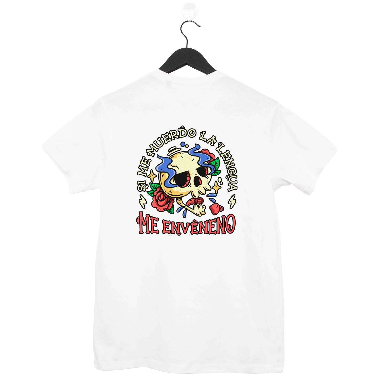 Camiseta Blanca - Si me muerdo la lengua me enveneno