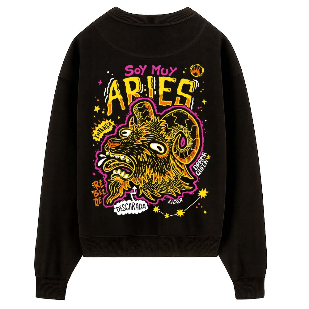 Sudadera PTFL Negra - ZODIACO Aries
