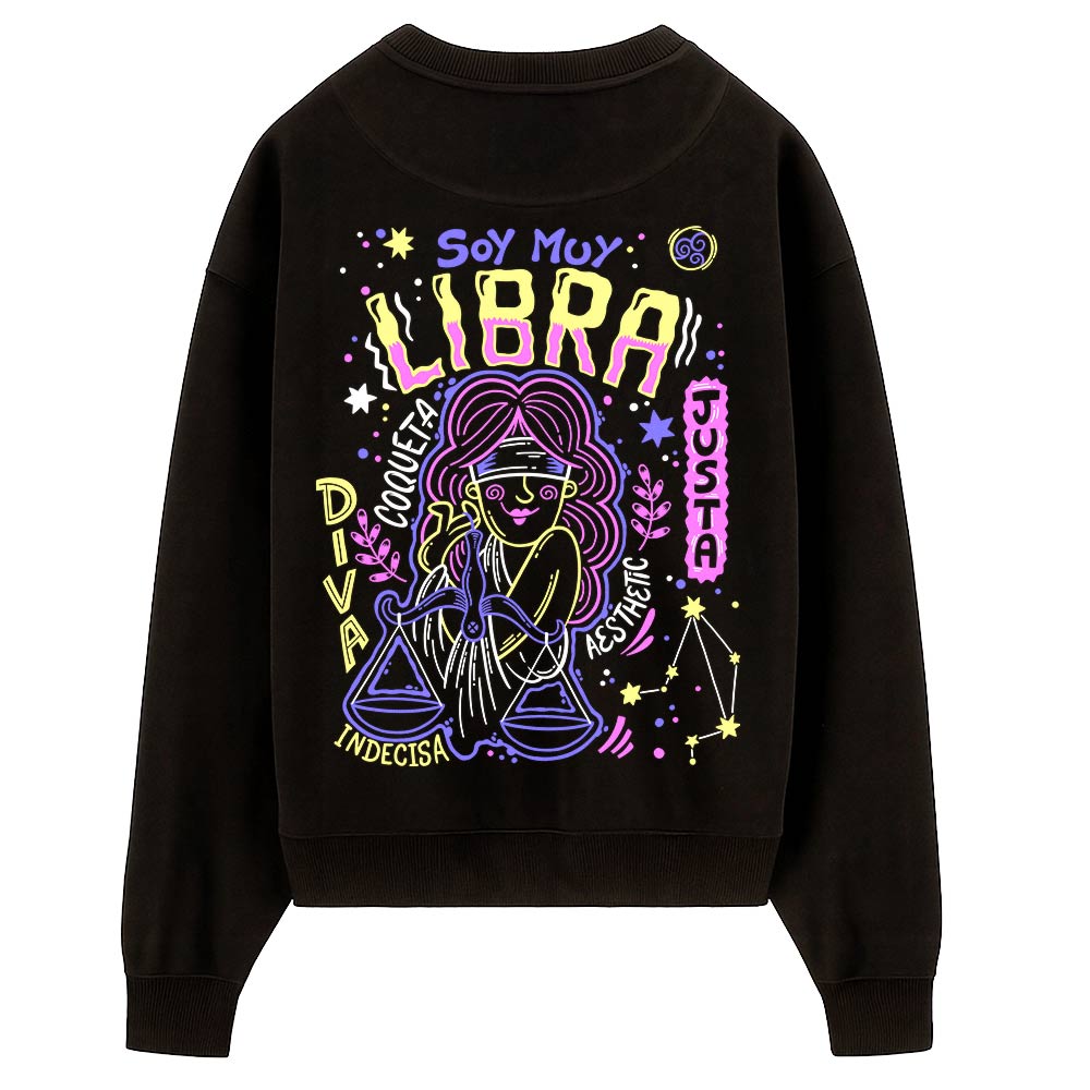 Sudadera PTFL Negra - ZODIACO Libra