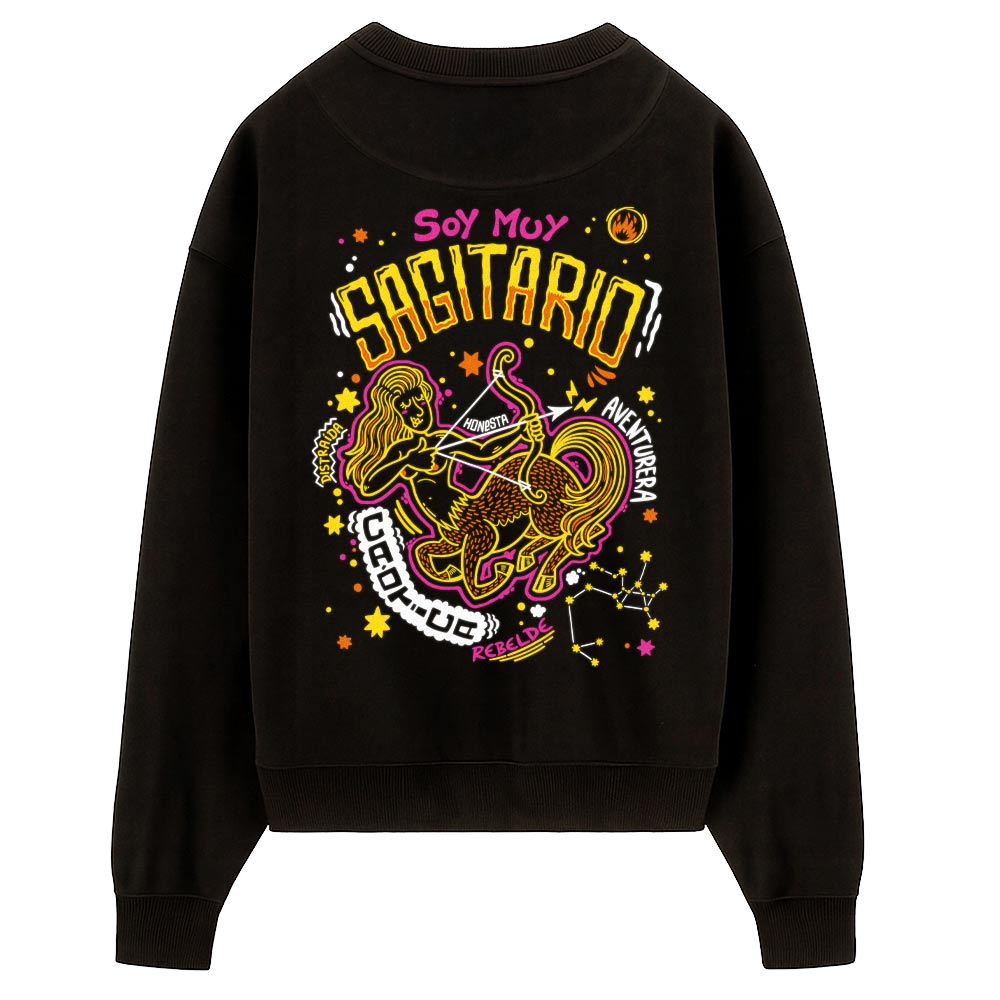 Sudadera PTFL Negra - ZODIACO Sagitario