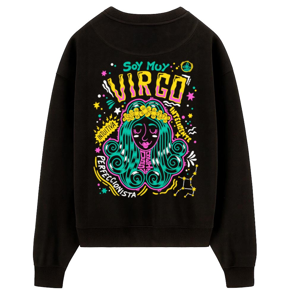 Sudadera PTFL Negra - ZODIACO Virgo