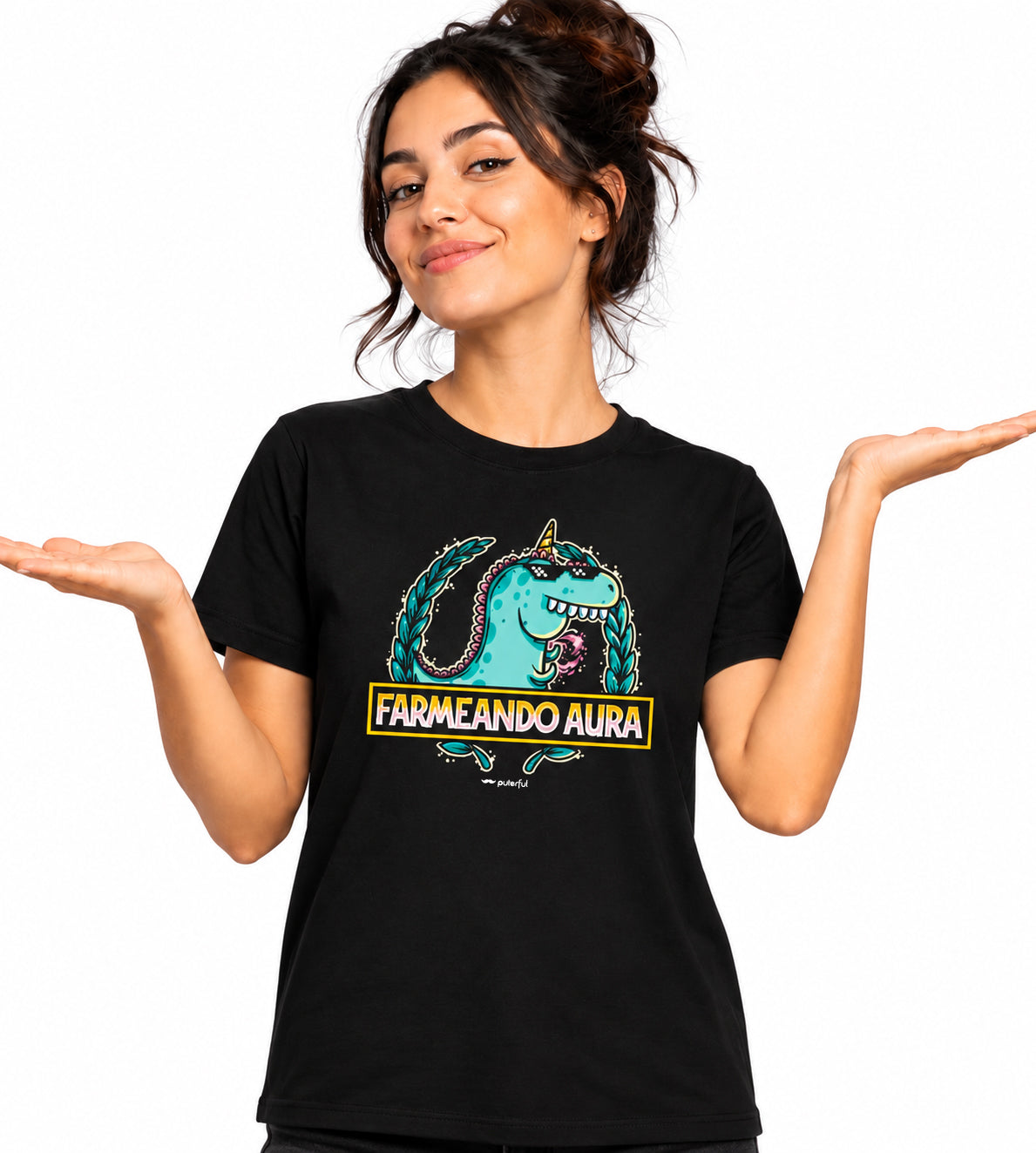 Camiseta Negra – Farmeando aura