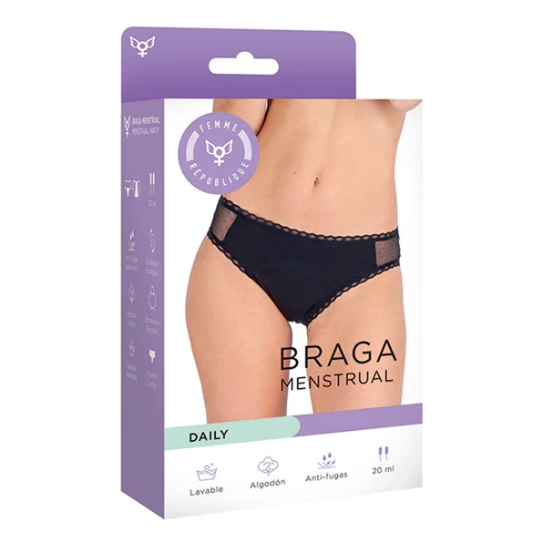 Braga Menstrual Negro DAILY