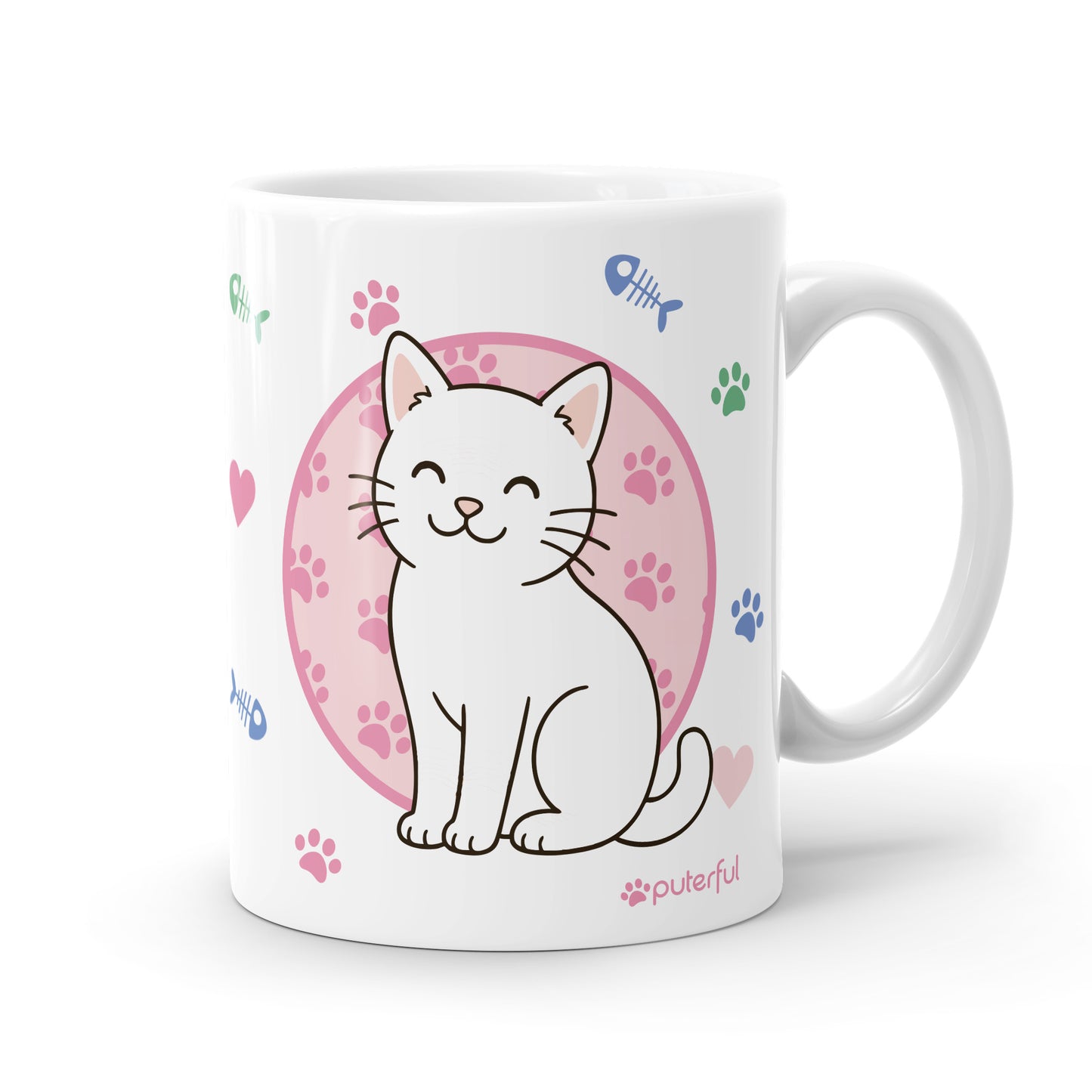 Taza – Gato blanco
