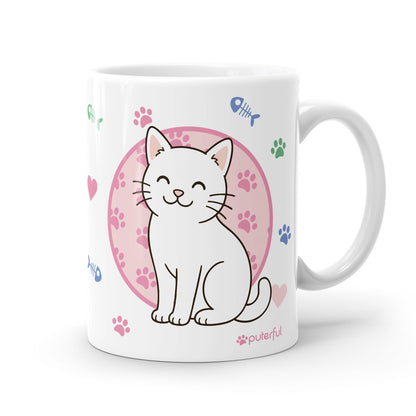 Taza – Gato blanco