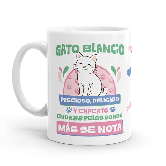 Taza – Gato blanco