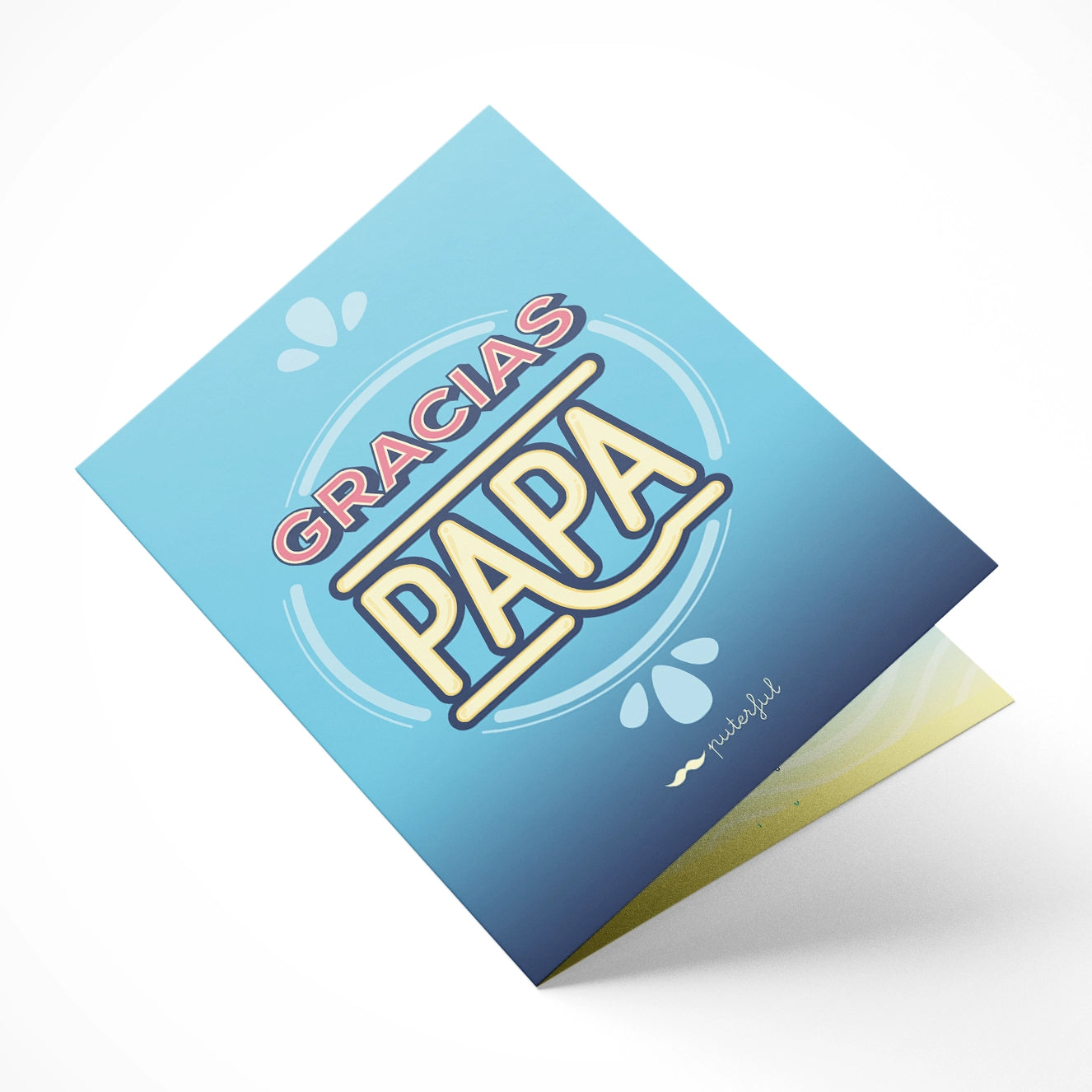 Tarjeta - Gracias papá Celeste