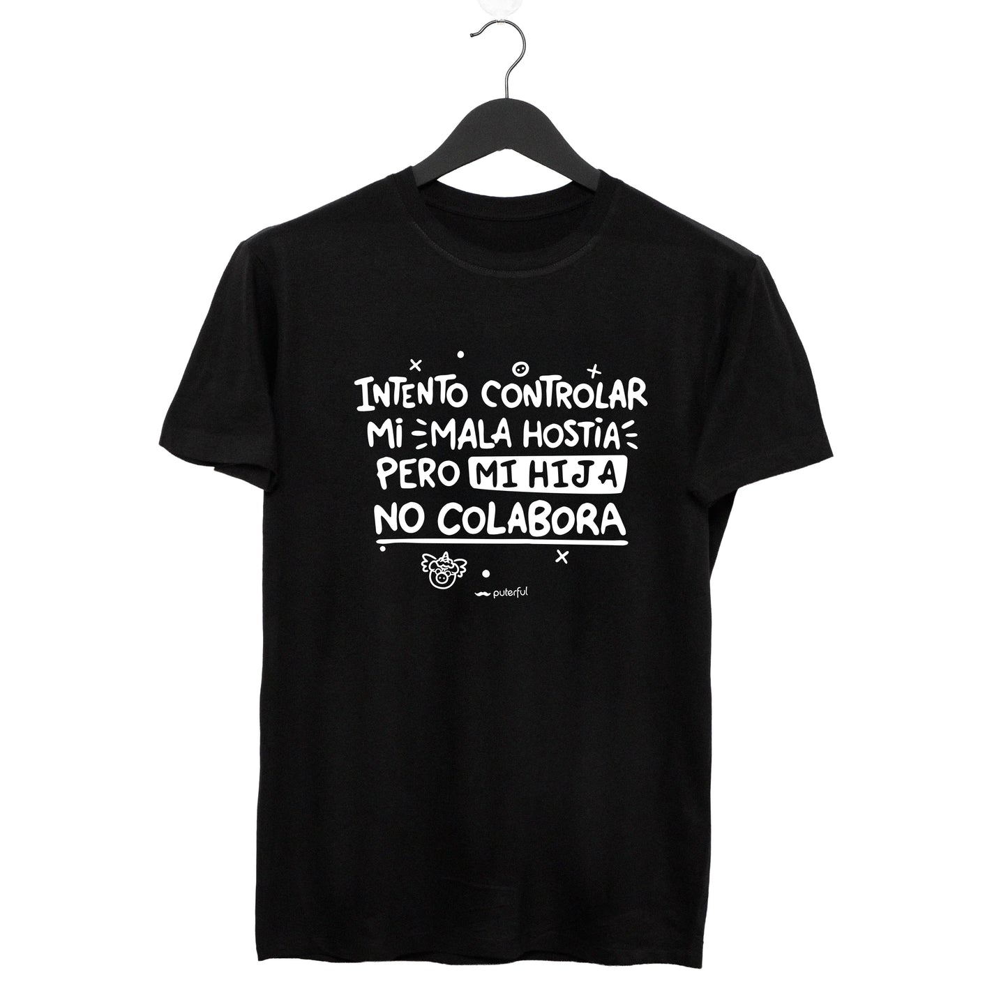 Camiseta Negra – Intento controlar mi mala hostia (Hija)