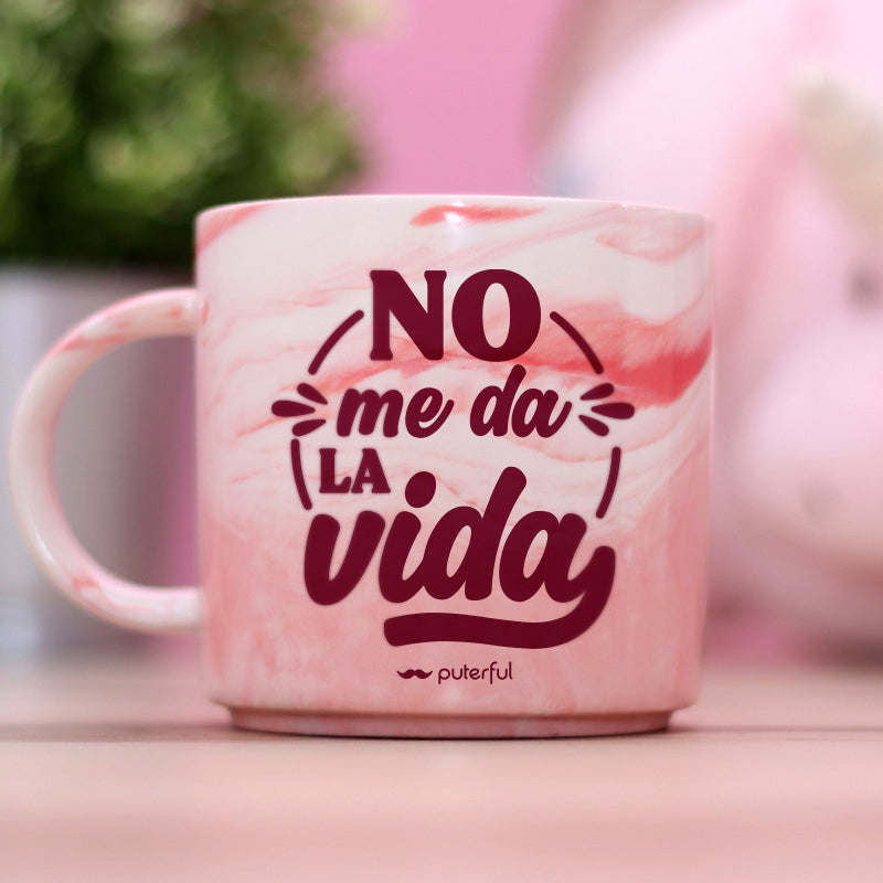 Taza marmolada rosa – No me da la vida