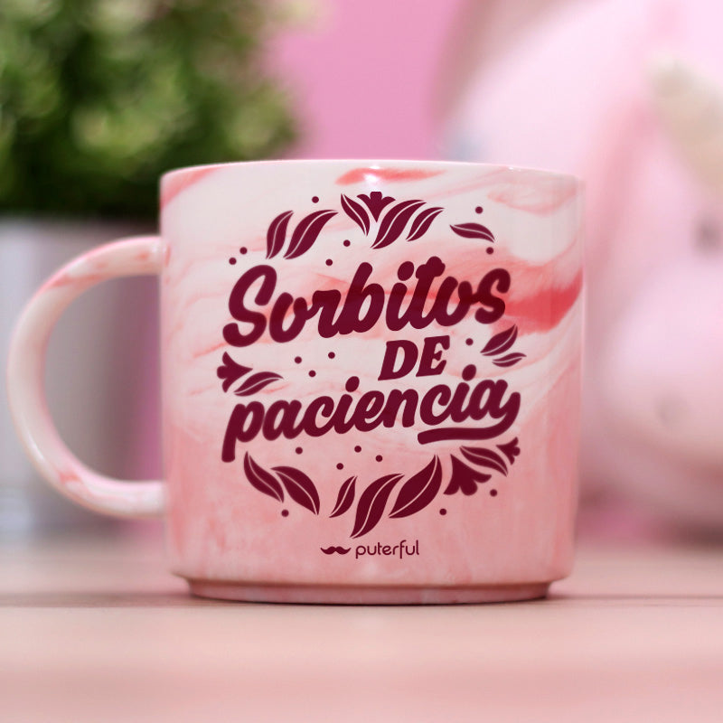 Taza marmolada rosa – Sorbitos de paciencia
