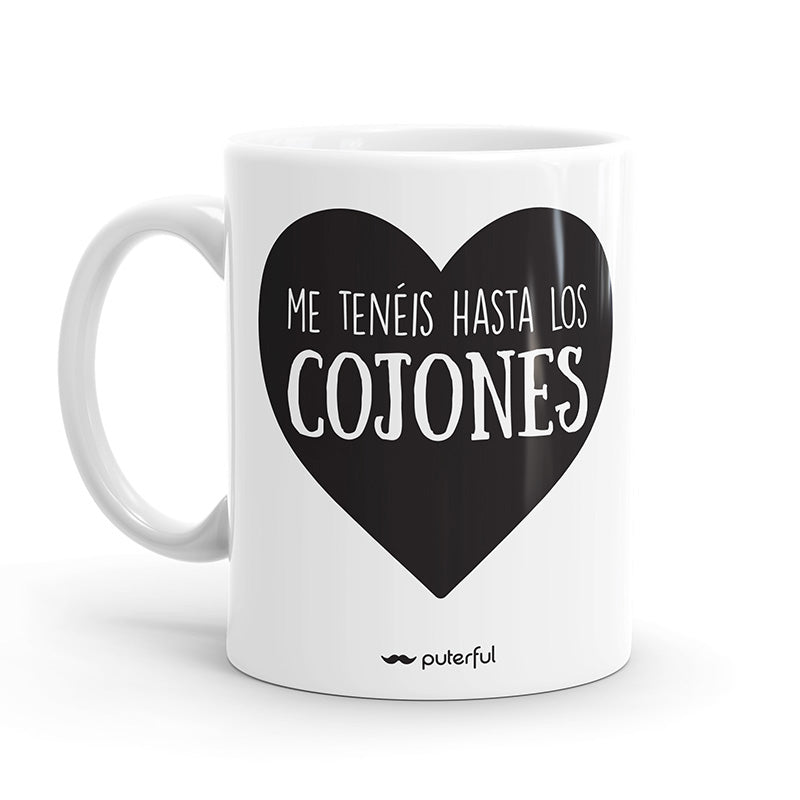 Taza – Me tenéis hasta los cojones – Negro