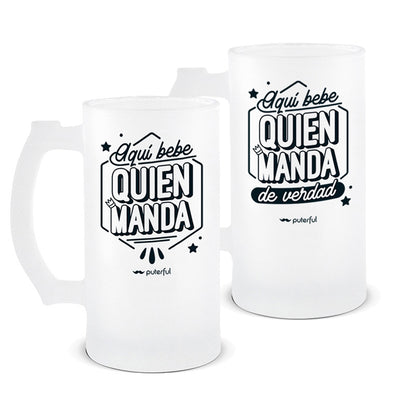 Set de Jarras de Cerveza 500ml – Aquí bebe quien manda
