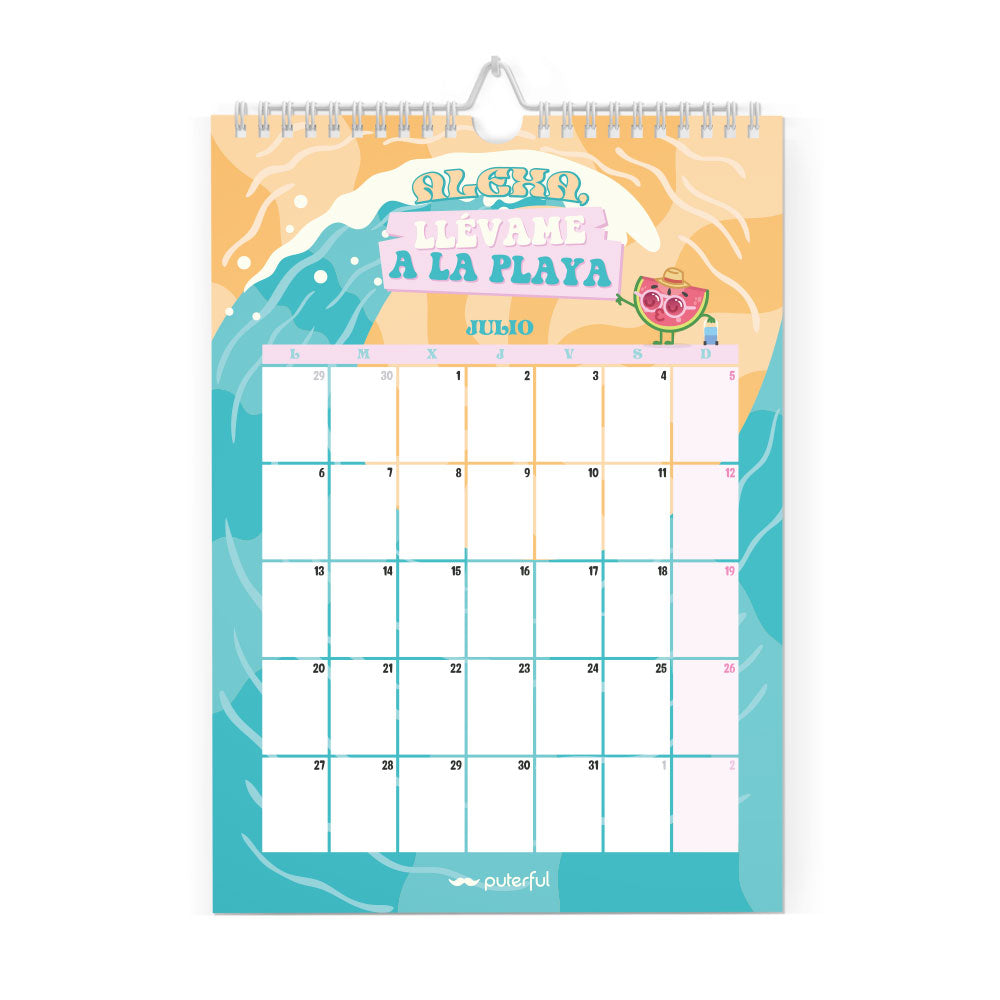 Calendario de pared 2026 – Necesito seis meses de vacaciones dos veces al año