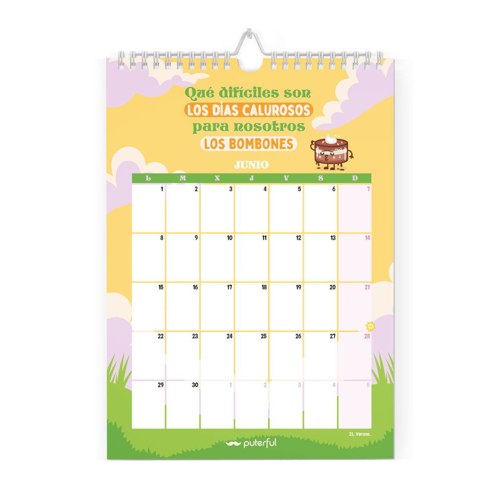 Calendario de pared 2026 – Necesito seis meses de vacaciones dos veces al año