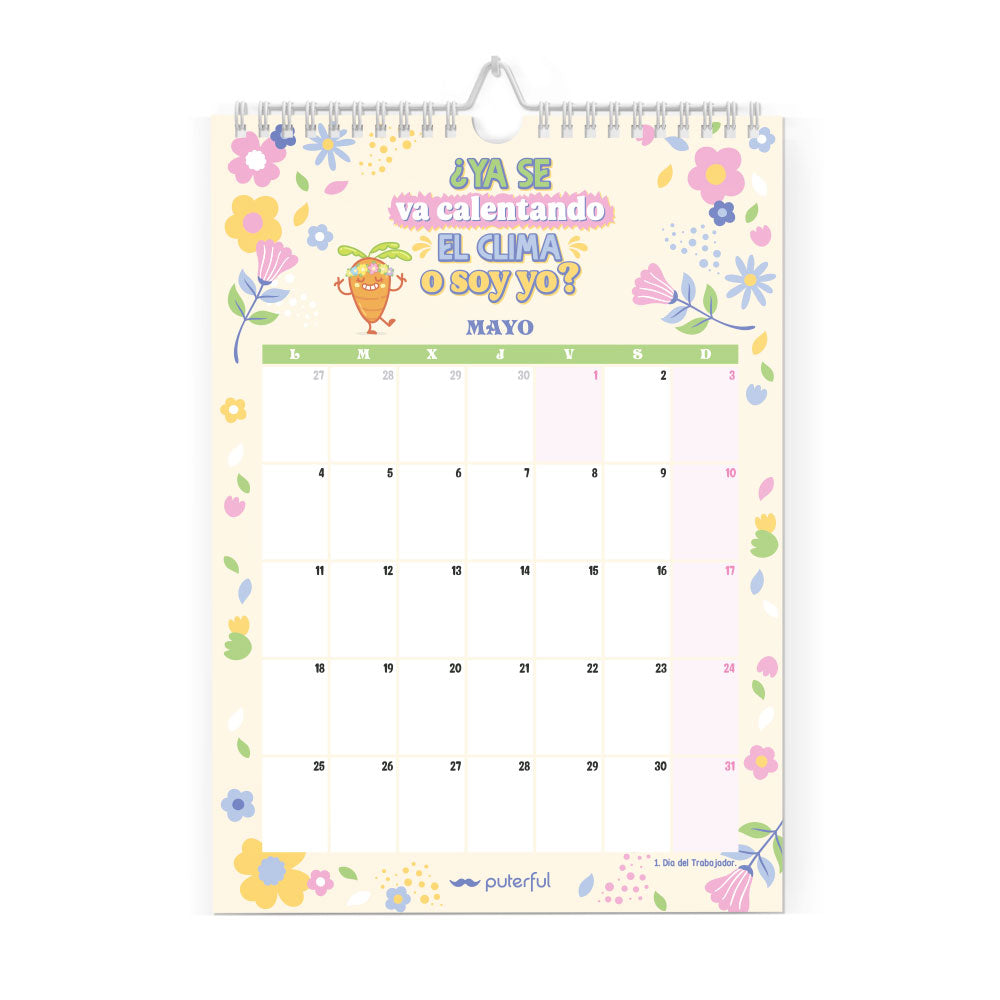 Calendario de pared 2026 – Necesito seis meses de vacaciones dos veces al año