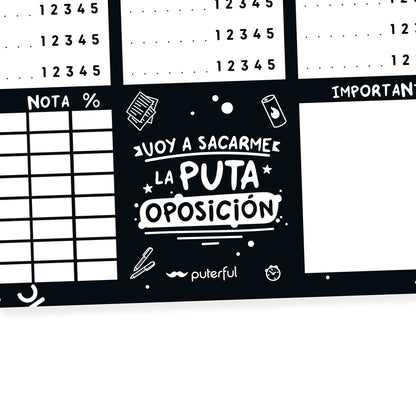 Planificador semanal - Oposición Míminal