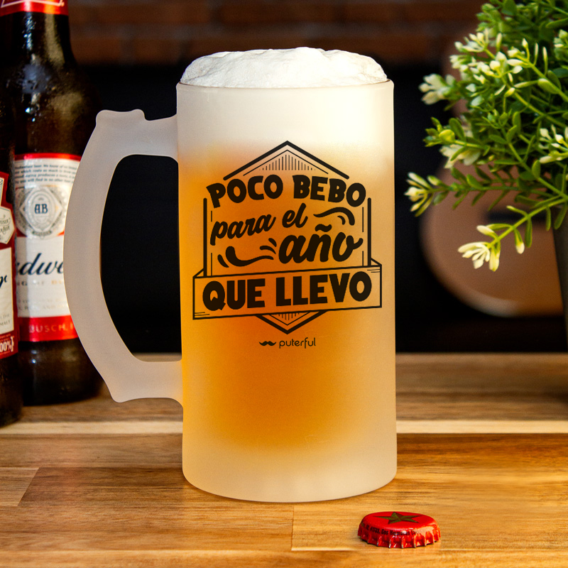 Jarra Cerveza 500ml – Poco bebo para el año que llevo