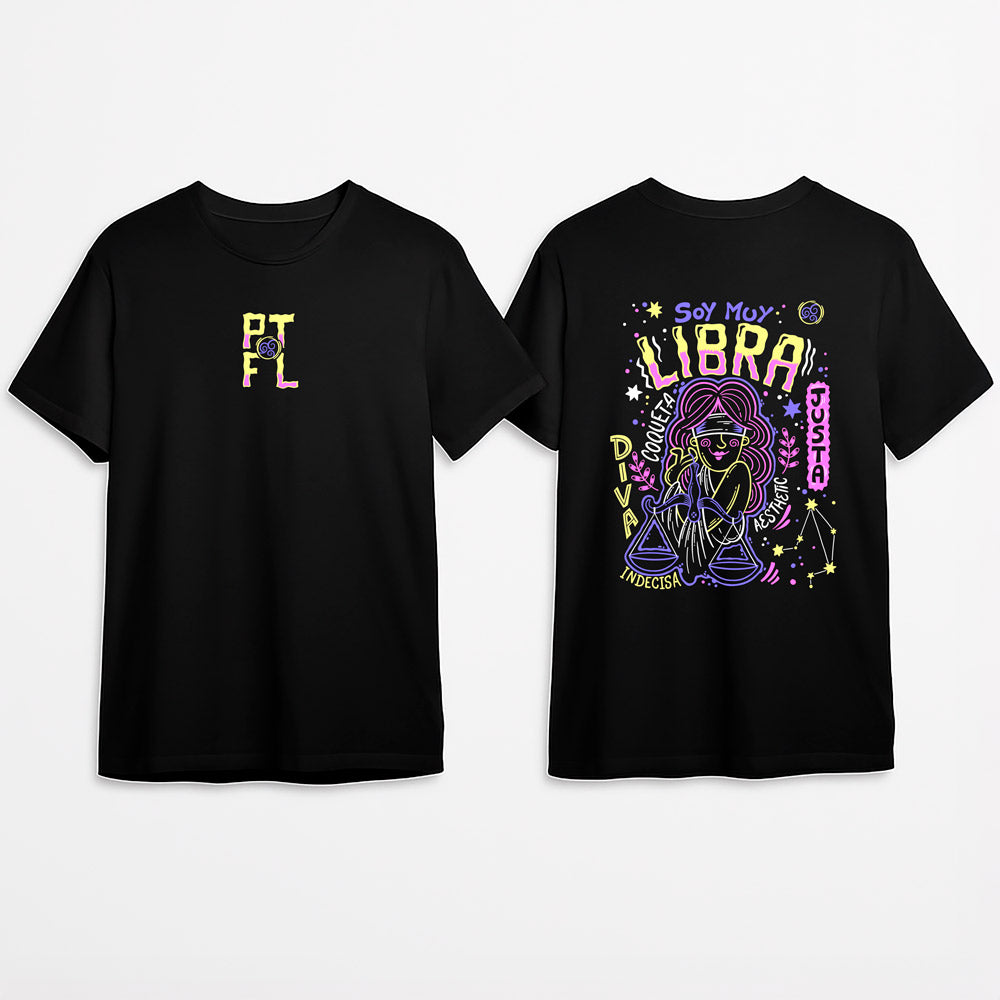 Camiseta PTFL Negra – ZODIACO Libra