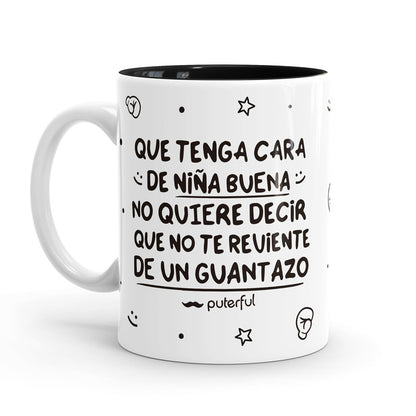 Taza Minimal – Que tenga cara de niña buena