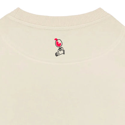 Sudadera Crema - Chisme y Vino