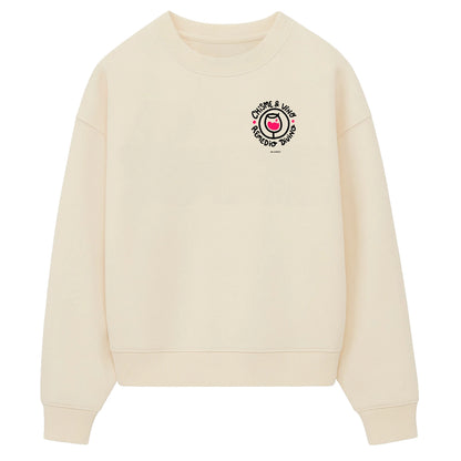 Sudadera Crema - Chisme y Vino