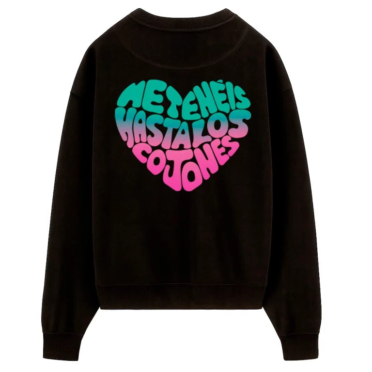 Sudadera Negra - Me tenéis hasta los cojones Groovy