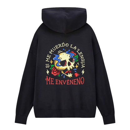 Sudadera PTFL Negra - Si me muerdo la lengua