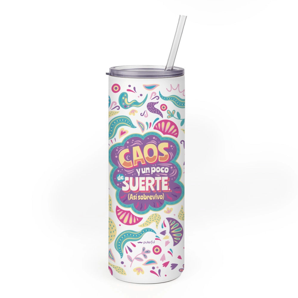 Vaso térmico con pajita – Caos