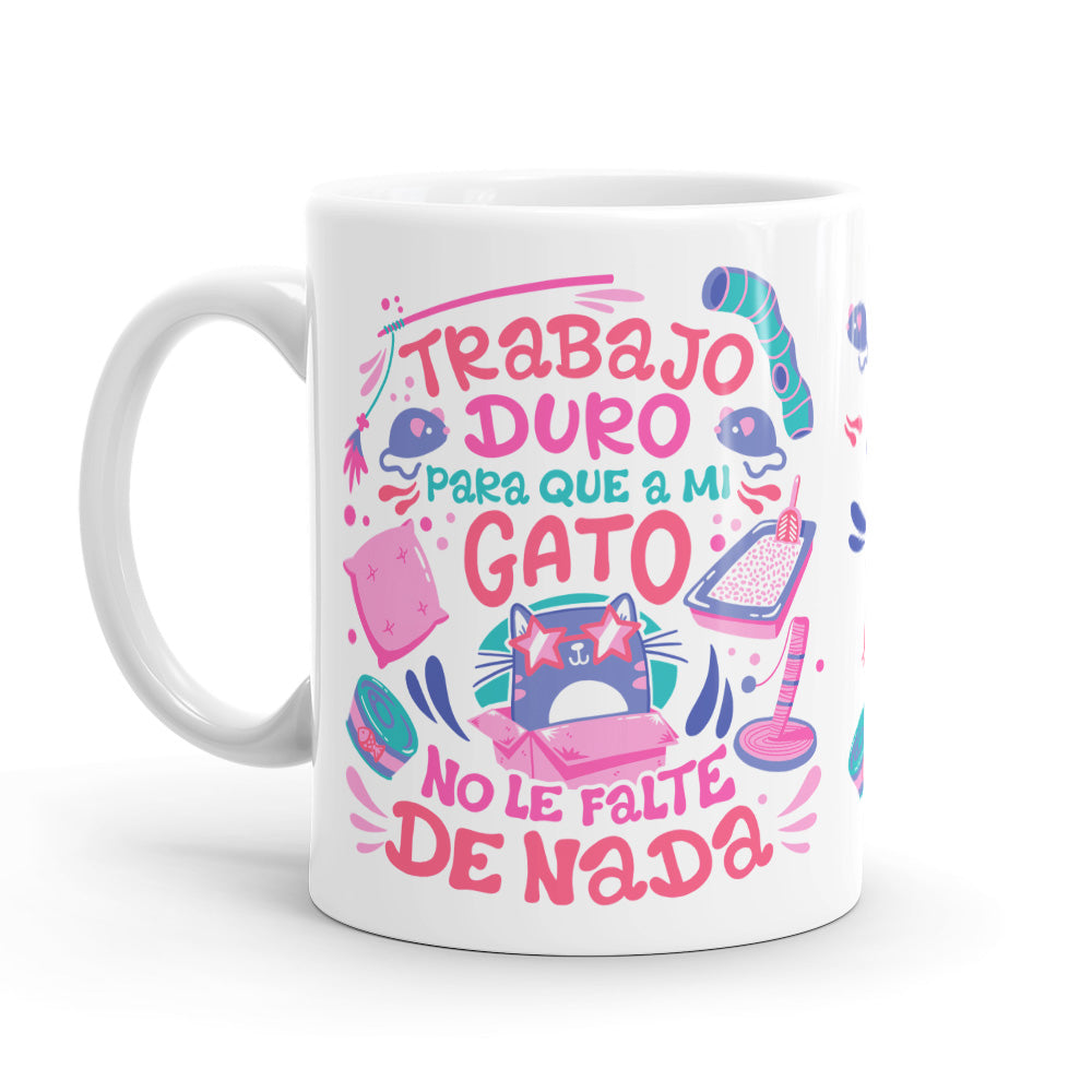 Taza – Trabajo duro para mi gato