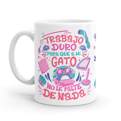 Taza – Trabajo duro para mi gato